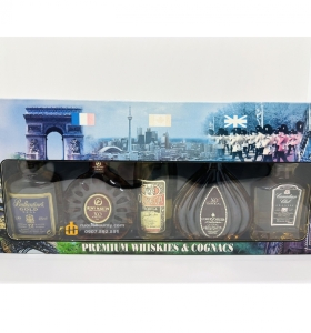 Set Box Premium Whisky & Cognac 5 x 50ML