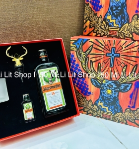HỘP QUÀ JAGERMEISTER 700ML + Ly shot Jager + jager 20ml + 1 vòi rót + túi