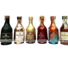 Bộ 6 chai rượu hennessy VSOP mini 50ml