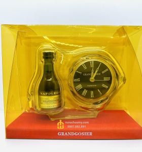 Bottle Mini Liquor Napoleon Grandgoiser in a Clock 