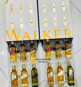 Hộp quà 12 chai Johnnie Walker mini 50ml