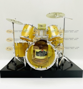Rượu mini mô hình trống màu vàng La Priere Drum mini set 50ml